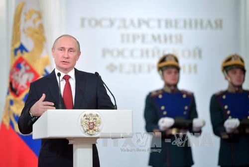 Tổng thống Nga Vladimir Putin tại một sự kiện ở Moskva ngày 12/6. Ảnh: EPA/TTXVN