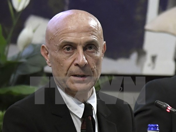 Bộ trưởng Nội vụ Italy Marco Minniti. (Ảnh: AFP/TTXVN)