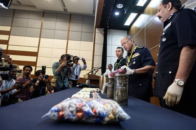 Tang vật một vụ buôn ma túy bị phát hiện ở Malaysia. (Nguồn: Malay Mail Online)
