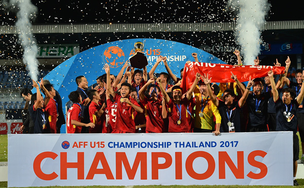 U15 Việt Nam vô địch giải bóng đá U15 Đông Nam Á (AFF) 2017