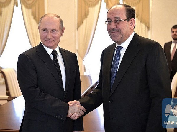 Tổng thống Nga Putin tiếp Phó Tổng thống Iraq Nouri al-Maliki. (Nguồn: xinhuanet)