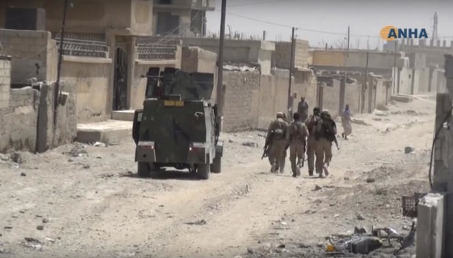 Lực lượng SDF ở mặt trận Raqqa. (Nguồn: AP)