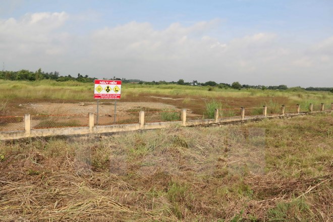 Khu vực ô nhiễm chất độc dioxin tại sân bay Biên Hòa.