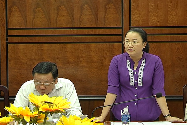 Bà Võ Thị Xuân Đào, phó giám đốc sở Tư pháp làm trưởng đoàn đã có buổi kiểm tra 