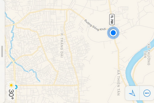 Khu vực cháu Nguyễn Tấn Trường bị nước cuốn mất tích. Ảnh Google map.