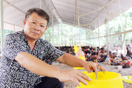 Nông dân sản xuất - kinh doanh giỏi Lê Thính (58 tuổi, ngụ ấp Bàu Tre, xã Bình An, huyện Long Thành).