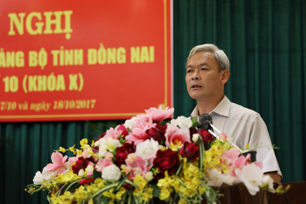 Bí thư Tỉnh ủy Nguyễn Phú Cường phát biểu bế mạc hội nghị