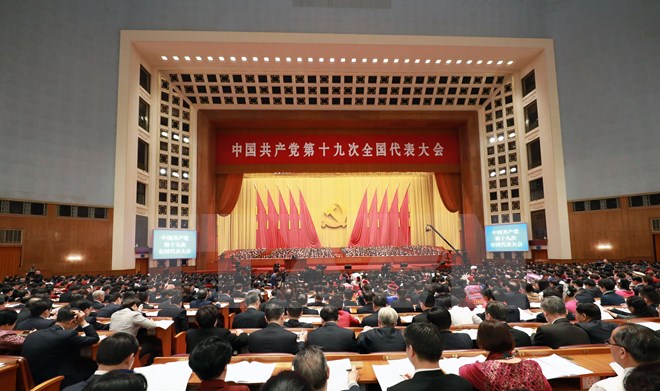 Các đại biểu tham dự Đại hội XIX Đảng Cộng sản Trung Quốc. (Nguồn: THX/TTXVN)