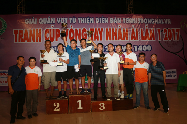 Ban tổ chức trao giải cho các đôi giành thứ hạng cao nội dung đôi nam 1.400 điểm.