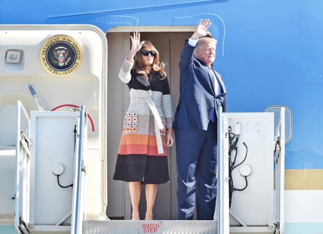 Tổng thống Mỹ Donald Trump và phu nhân Melania Trump. (Nguồn: AP)