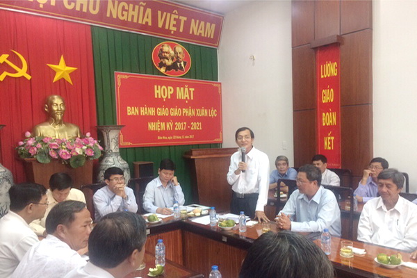 Ông Nguyễn Văn Chiến, Trưởng Ban hành giáo giáo phận Xuân Lộc bày tỏ sự phấn khởi trước sự quan tâm, tạo điều kiện của tỉnh đối với hoạt động của các Ban hành giáo