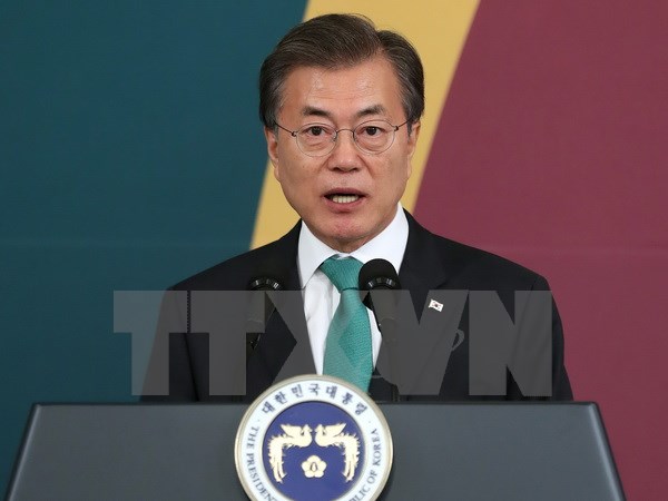 Tổng thống Hàn Quốc Moon Jae-in. (Ảnh: Yonhap/TTXVN)