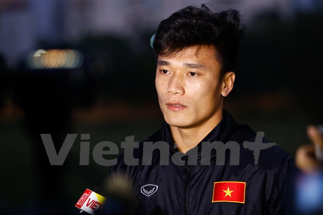 Tiến Dũng thừa nhận anh và U23 Việt Nam còn phải nỗ lực rất nhiều trước thềm vòng chung kết U23 châu Á 2018. (Ảnh: Minh Chiến/Vietnam+)