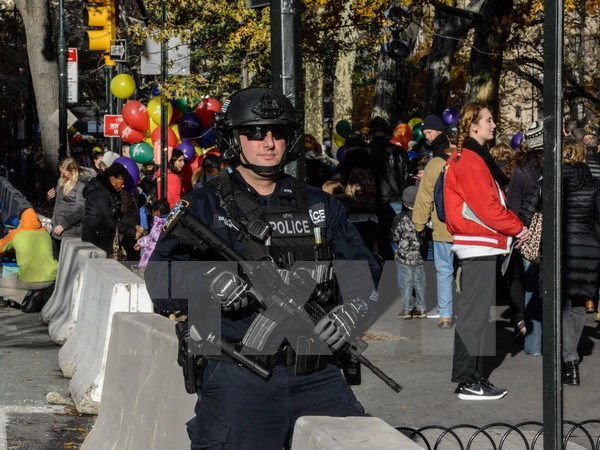 Cảnh sát tuần tra tại New York, Mỹ. (Nguồn: AFP/TTXVN)