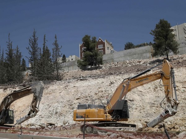 Công trường xây dựng khu nhà định cư Ramat Shlomo tại Đông Jerusalem ngày 13/9. (Nguồn: AFP/TTXVN)