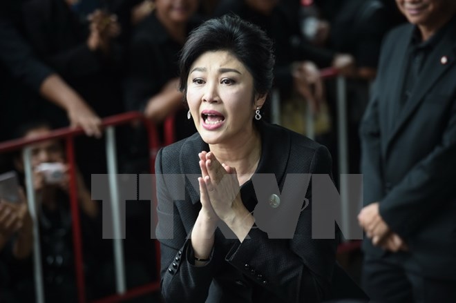 Thủ tướng Thái Lan Yingluck Shinawatra tại Tòa án tối cao ở Bangkok ngày 21/7/2017. (Nguồn: AFP/TTXVN)