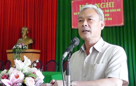 Bí thư Tỉnh uỷ Nguyễn Phú Cường tiếp xúc cử tri xã Hiệp Hoà