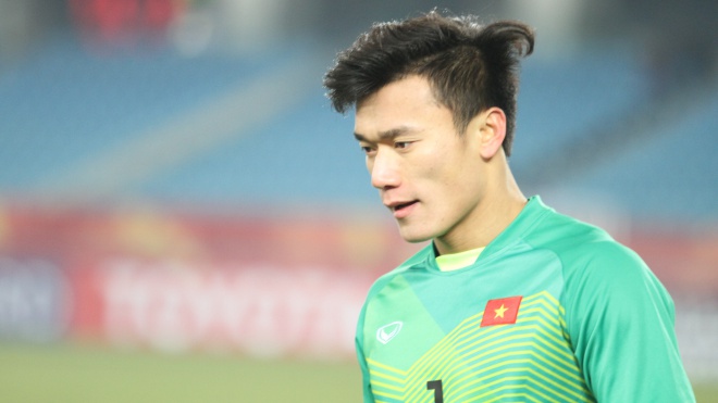 Thủ môn Bùi Tiến Dũng đã chơi rất tốt ở VCK U23 châu Á năm 2018. Ảnh: Hoàng Linh