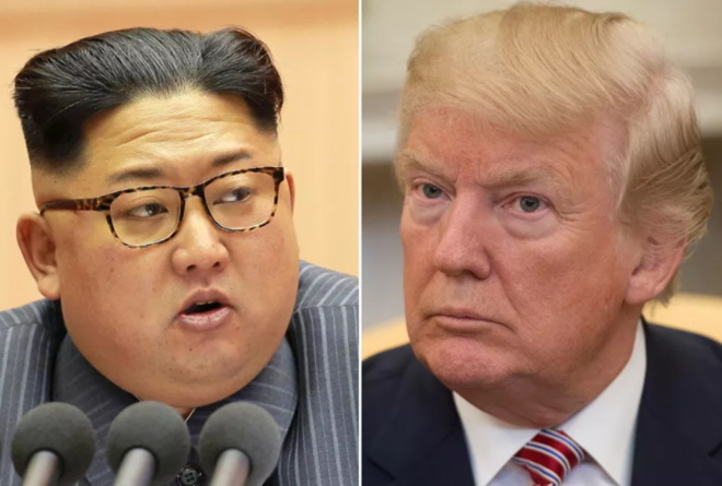 Tổng thống Mỹ Donald Trump (phải) và nhà lãnh đạo Triều Tiên Kim Jong-un. (Nguồn: AFP/Getty)