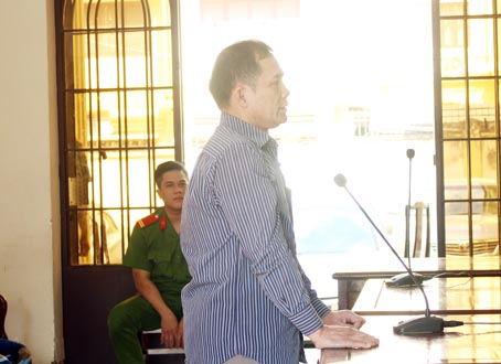 Bị cáo Trịnh Văn Thế tại phiên tòa.
