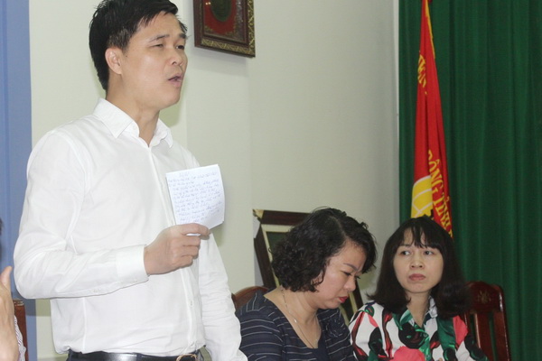 Ông Ngọ Duy Hiểu phát biểu tại buổi làm việc với Liên đoàn Lao động tỉnh.
