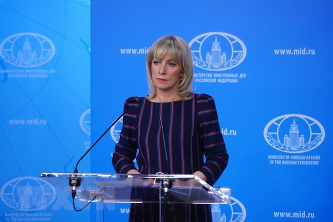 Người phát ngôn Bộ Ngoại giao Nga, bà Maria Zakharova. (Ảnh: TASS/TTXVN)
