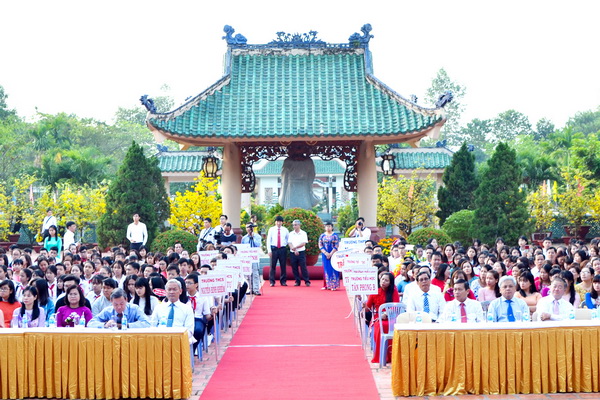 Các đơn vị phối hợp tổ chức lễ Tết thầy tại Văn miếu Trấn Biên.
