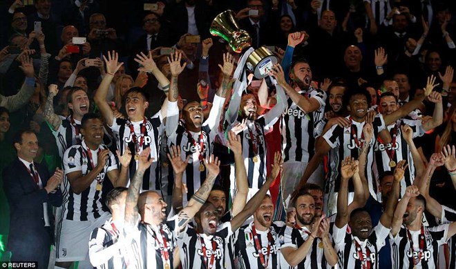 Juventus lần thứ tư liên tiếp giành Coppa Italia. (Nguồn: Reuters)