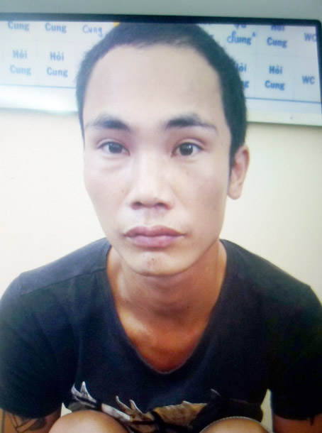 Đối tượng Nguyễn Văn Cường khi bị bắt.