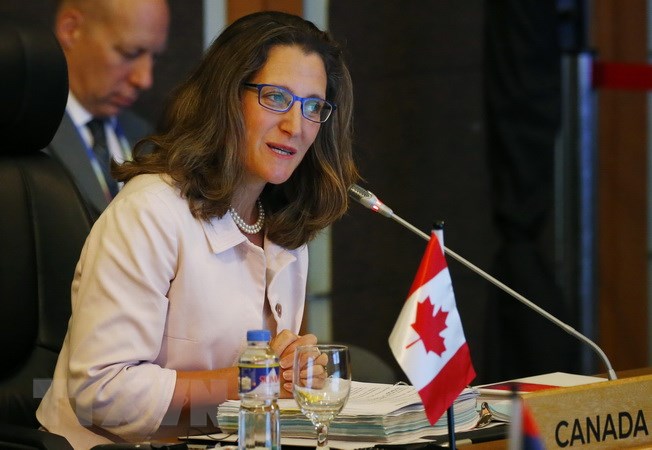Ngoại trưởng Canada Chrystia Freeland. (Nguồn: AFP/TTXVN)