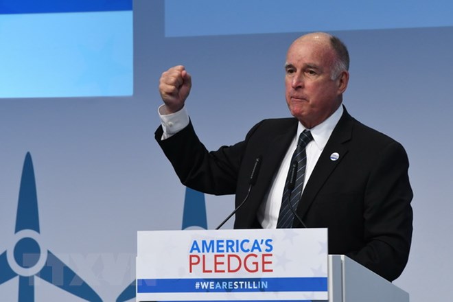 Thống đốc California Jerry Brown. (Nguồn: AFP/TTXVN)