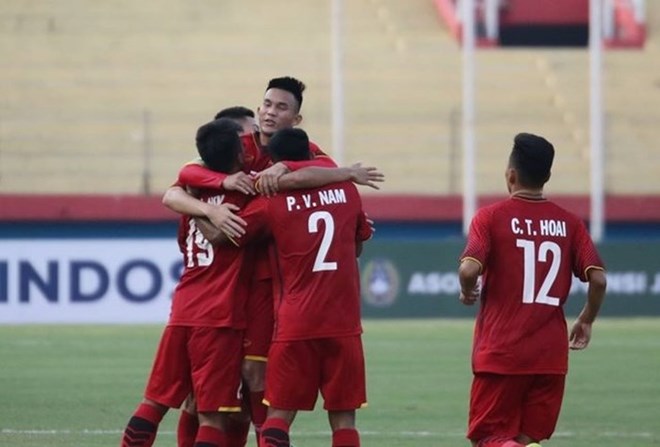 U19 Việt Nam có chiến thắng đầu tay tại giải U19 Đông Nam Á 2018.