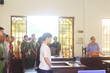 Bị cáo Trần Hữu Bình tại phiên tòa xét xử sơ thẩm.