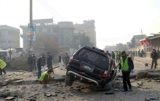 Hiện trường một vụ nổ ở Kabul, Afghanistan. (Nguồn: IRNA/TTXVN)