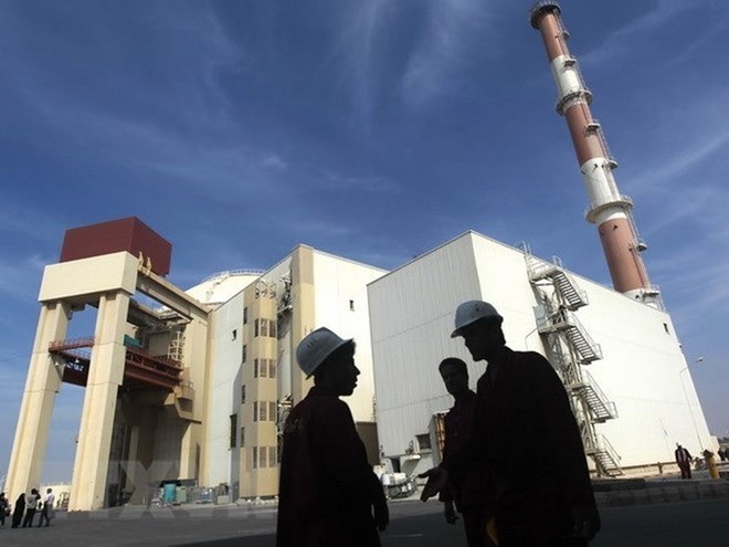 Lò phản ứng ở nhà máy điện hạt nhân Bushehr, cách thủ đô Tehran, Iran 1.200km về phía Nam ngày 26-10-2010. (Nguồn: AFP/TTXVN)