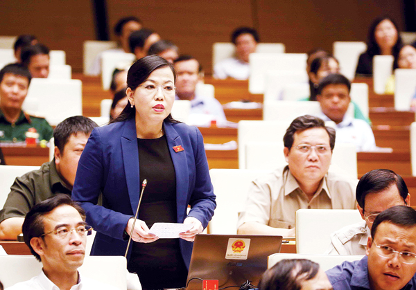 Trưởng ban Dân nguyện của Ủy ban Thường vụ Quốc hội Nguyễn Thanh Hải phát biểu tranh luận.