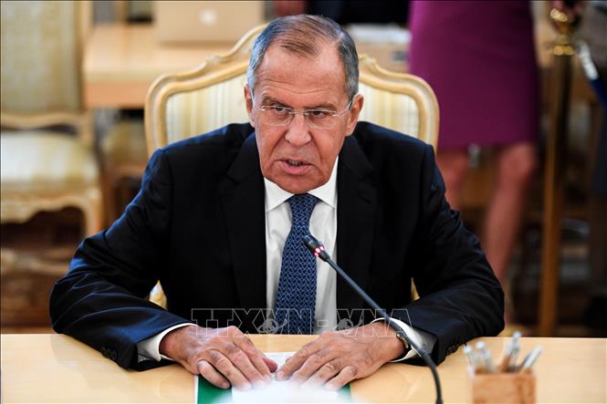 Ngoại trưởng Nga Sergei Lavrov trong cuộc họp tại thủ đô Moskva ngày 30-8-2018. Ảnh: AFP/ TTXVN