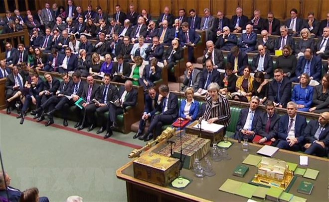 Thủ tướng Anh Theresa May phát biểu trong phiên họp Hạ viện tại thủ đô London ngày 26-11-2018. (Ảnh: AFP/ TTXVN)