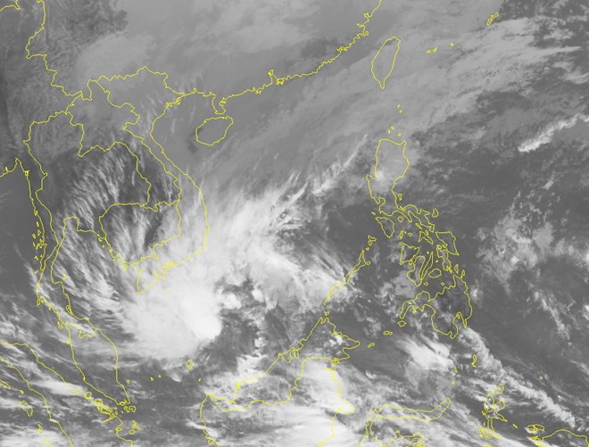 Ảnh mây vệ tinh cơn bão số 1. (Nguồn: nchmf.gov.vn)