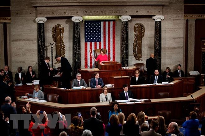 Toàn cảnh phiên họp Hạ viện Mỹ ở Washington DC ngày 3-1-2019. (Ảnh: THX/TTXVN)