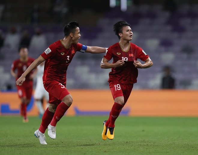 Đội tuyển Việt Nam giành vé vào vòng 1/8 Asian Cup 2019. (Nguồn: AFC)