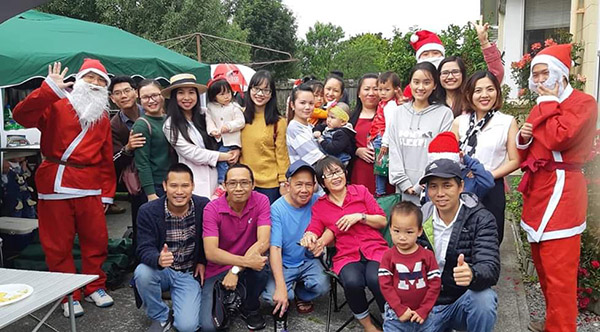 Du học sinh và cộng đồng người Việt ở Christchurch họp mặt dịp lễ Giáng sinh 2018 Ảnh: Q.HUY