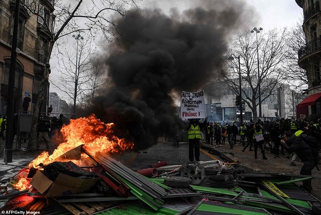 Các cuộc biểu tình của phong trào "Áo vàng" tại Pháp. (Nguồn: AFP/Getty Images)