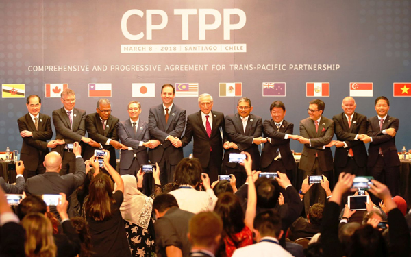 Việt Nam cùng 10 quốc gia thành viên chính thức ký kết Hiệp định CPTPP ngày 8-3-2018 tại Chile