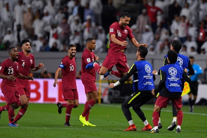 Qatar thắng đậm UEA để vào chung kết. (Nguồn: AFC)