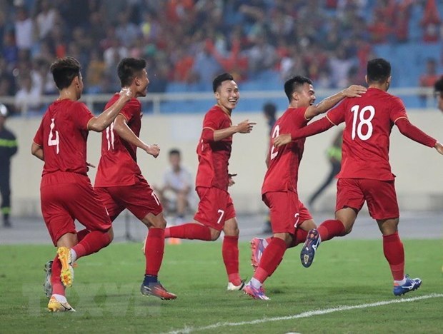  U23 Việt Nam quyết vượt qua U23 Thái Lan để giành vé dự vòng chung kết U23 châu Á 2020. (Ảnh: Trọng Đạt/TTXVN)