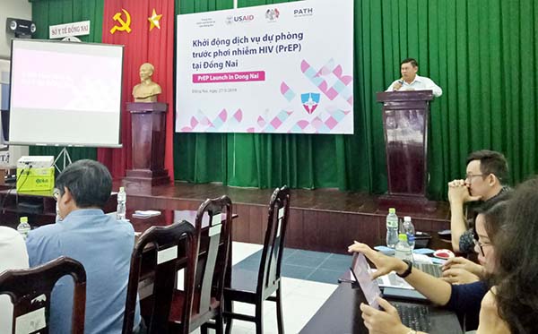 Phó giám đốc Sở Y tế Huỳnh Cao Hải phát biểu khai mạc sự kiện.