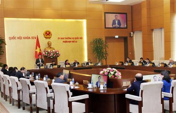 Phiên họp thứ 32 của Ủy ban Thường vụ Quốc hội khoá XIV. (Ảnh: Nguyễn Dân/TTXVN)