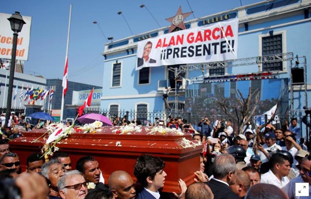 Đám tang cố Tổng thống Peru Alan Garcia. (Nguồn: Reuters)