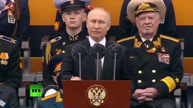 Tổng thống Putin đang phát biểu trước toàn dân Nga
